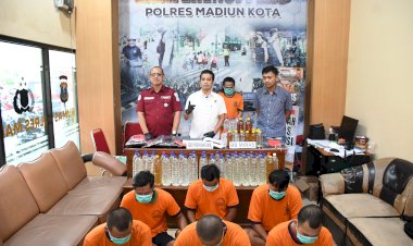 Polres-Madiun-Kota-Berhasil-Amankan-Belasan-Tersangka-Kasus-Pengeroyokan-dan-Penganiayaan
