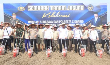 Imigrasi-Surabaya-dan-Polresta-Sidoarjo-Kolaborasi-Dukung-Ketahanan-Pangan-Melalui-Semarak-Tanam-Jagung