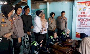 Peringati-77-Tahun-Polwan,-Polresta-Sidoarjo-Peduli-Kesehatan-Masyarakat