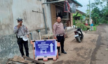 Polres-Bondowoso-Maksimalkan-Pengaturan-Lalu-Lintas-Pascaputusnya-Jembatan-Sukowiryo