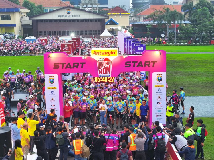 Dukung Industri Pariwisata Polda Jatim Jadi Start Event Sepeda Bromo KOM 2025
