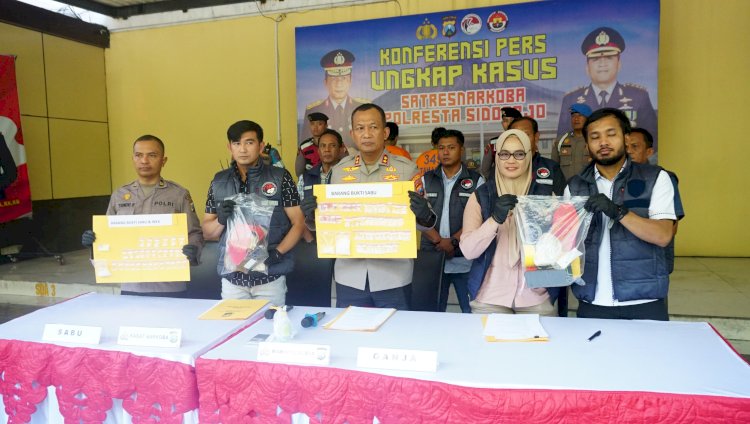 Satresnarkoba Polresta Sidoarjo Ungkap Dua Kasus Sabu 226 Gram dan 18 Pil Ekstasi