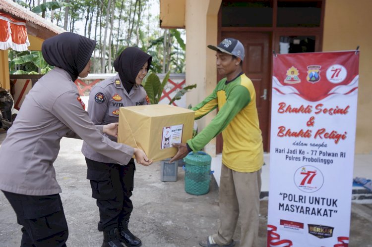 Polri Untuk Masyarakat: Polres Probolinggo Gelar Baksos dan Bakti Religi Sambut Hari Jadi Polwan ke -77