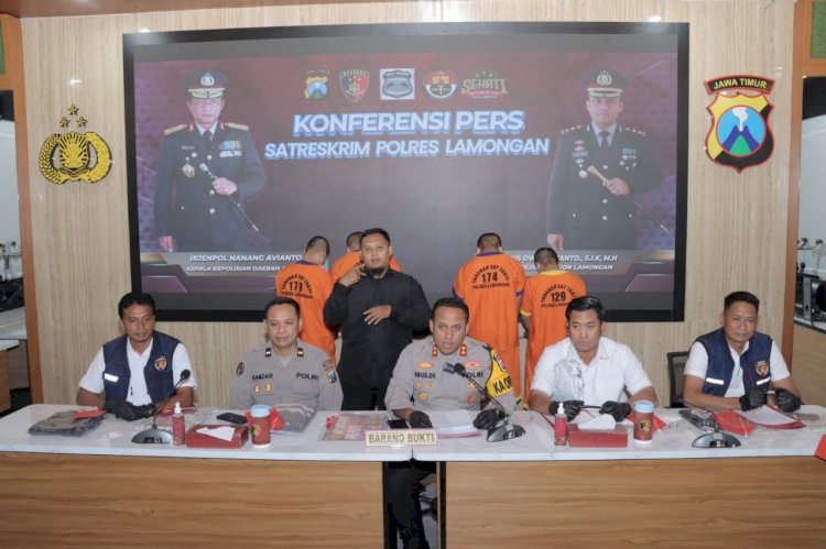 Polres Lamongan Berhasil Amankan Komplotan Ganjal ATM Lintas Provinsi, Pelaku Belajar dari YouTube