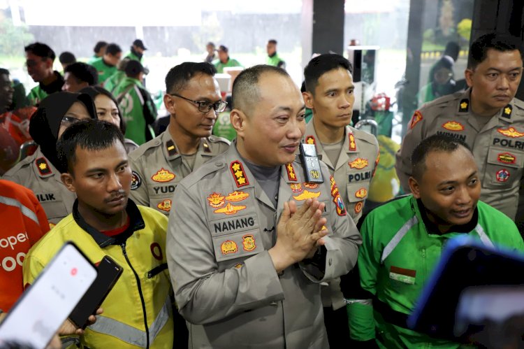 Sinergi Polresta Malang Kota Bersama Ojol Komitmen Jaga Kamtibmas