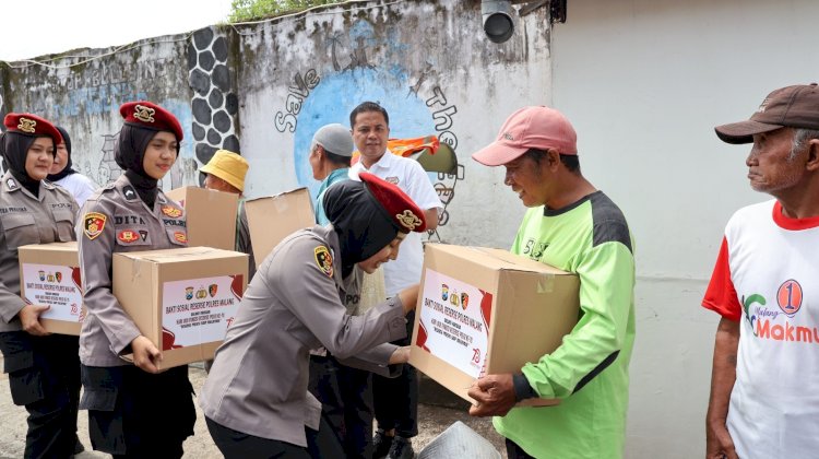HUT Reserse ke-78 Polres Malang Gelar Santunan Anak Yatim dan Baksos