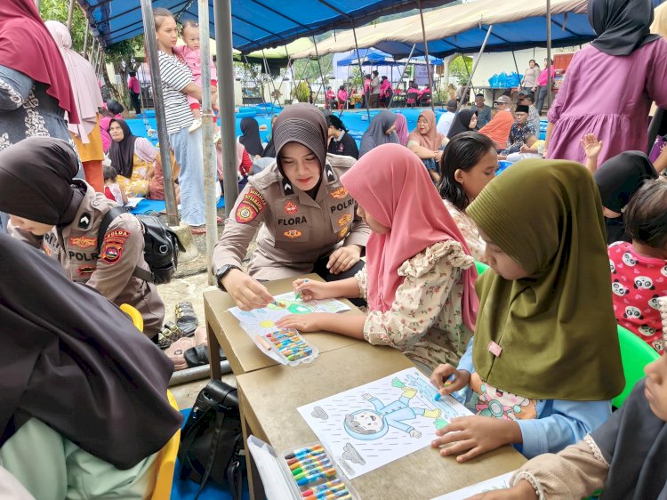 Trauma Healing Polri Dukungan Psikologis bagi Anak Korban Banjir Bandang di Padang Pariaman